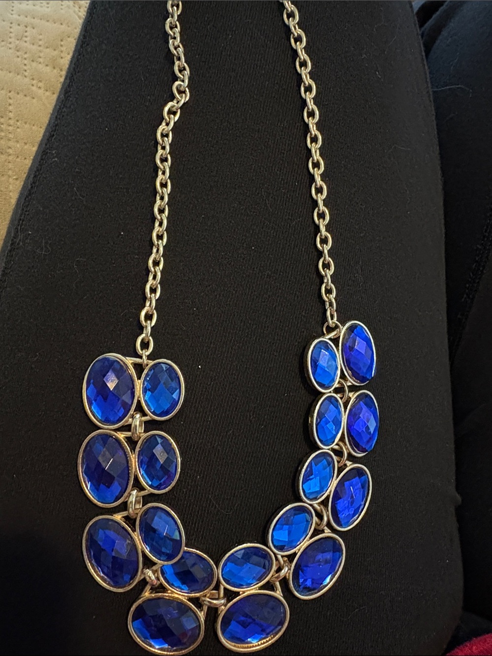 Blue Crystal Statement Necklace - Women Jewelry